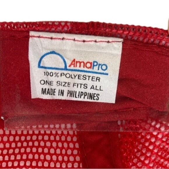 Vintage Red Snapback Trucker Hat With "Riverboat Tours" Embroidery & Mesh Back A - Picture 8 of 8